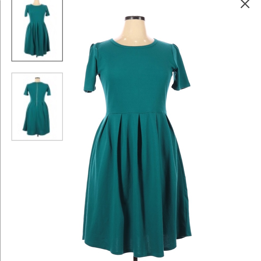 Lularoe emerald green spring dress